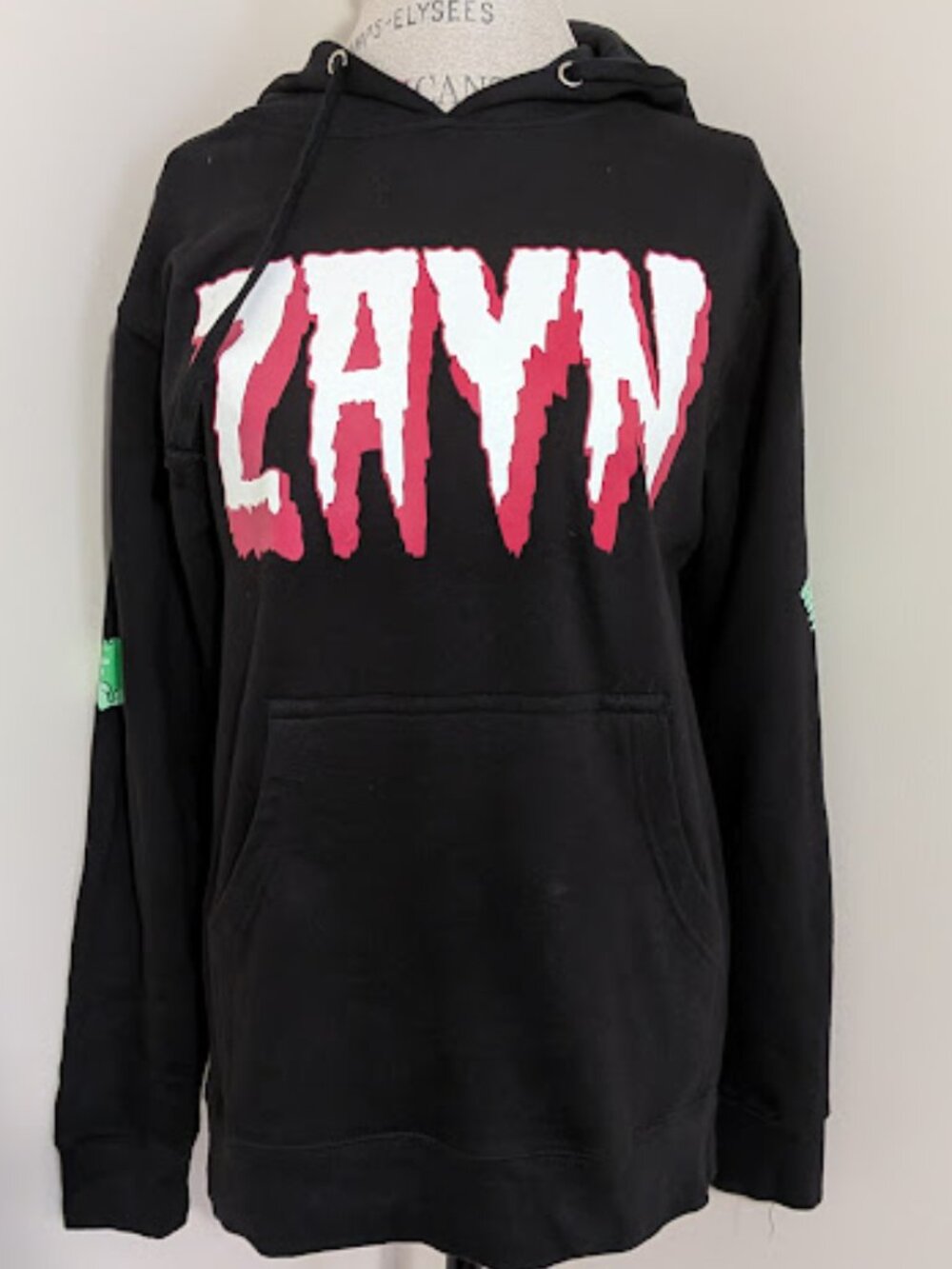 ZAYN R&B star black pullover graphic kangaroo pocket hoodie
